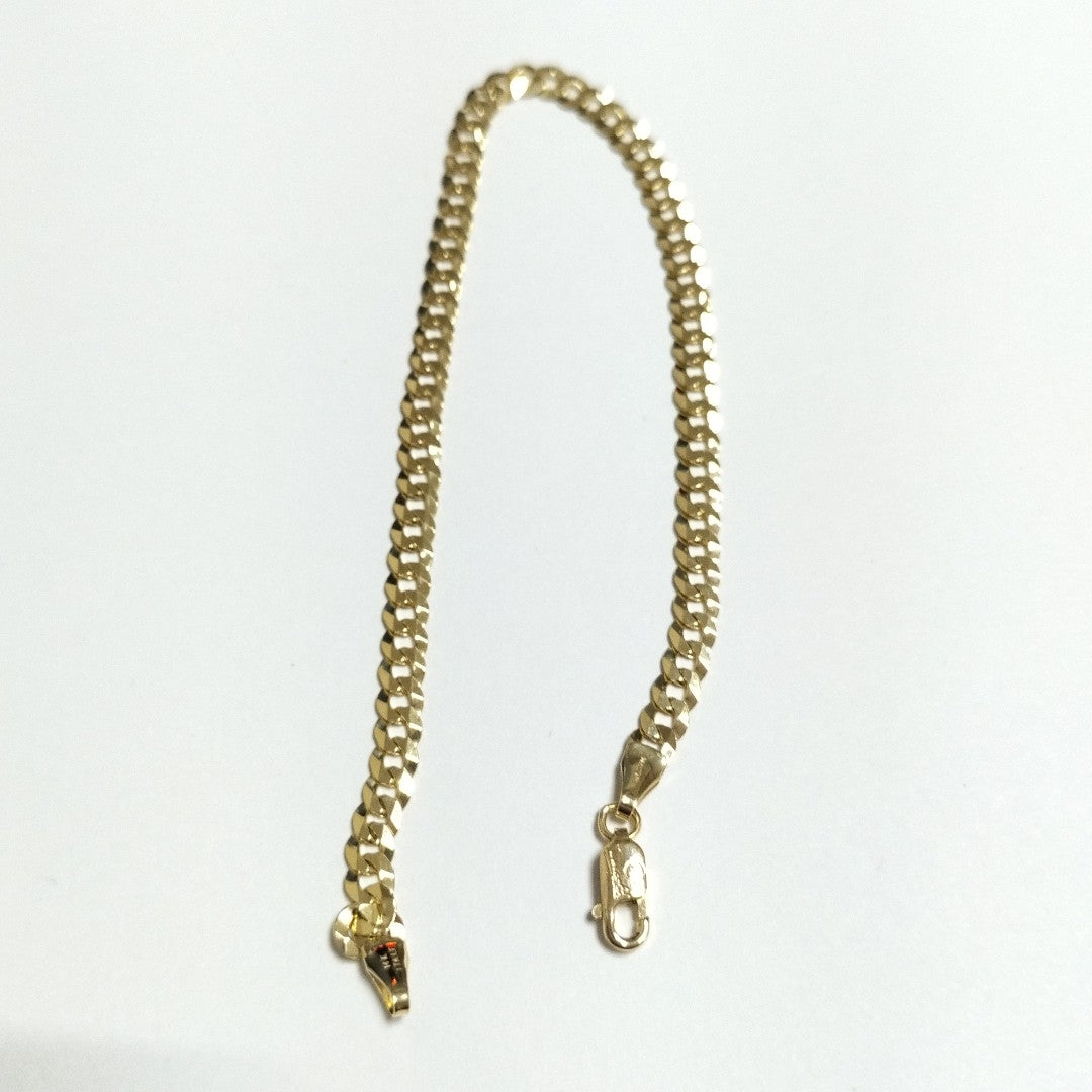 PULSERAS CABALLERO BARBADA AMARILLA ORO 14K 4.8 (NUEVO)
