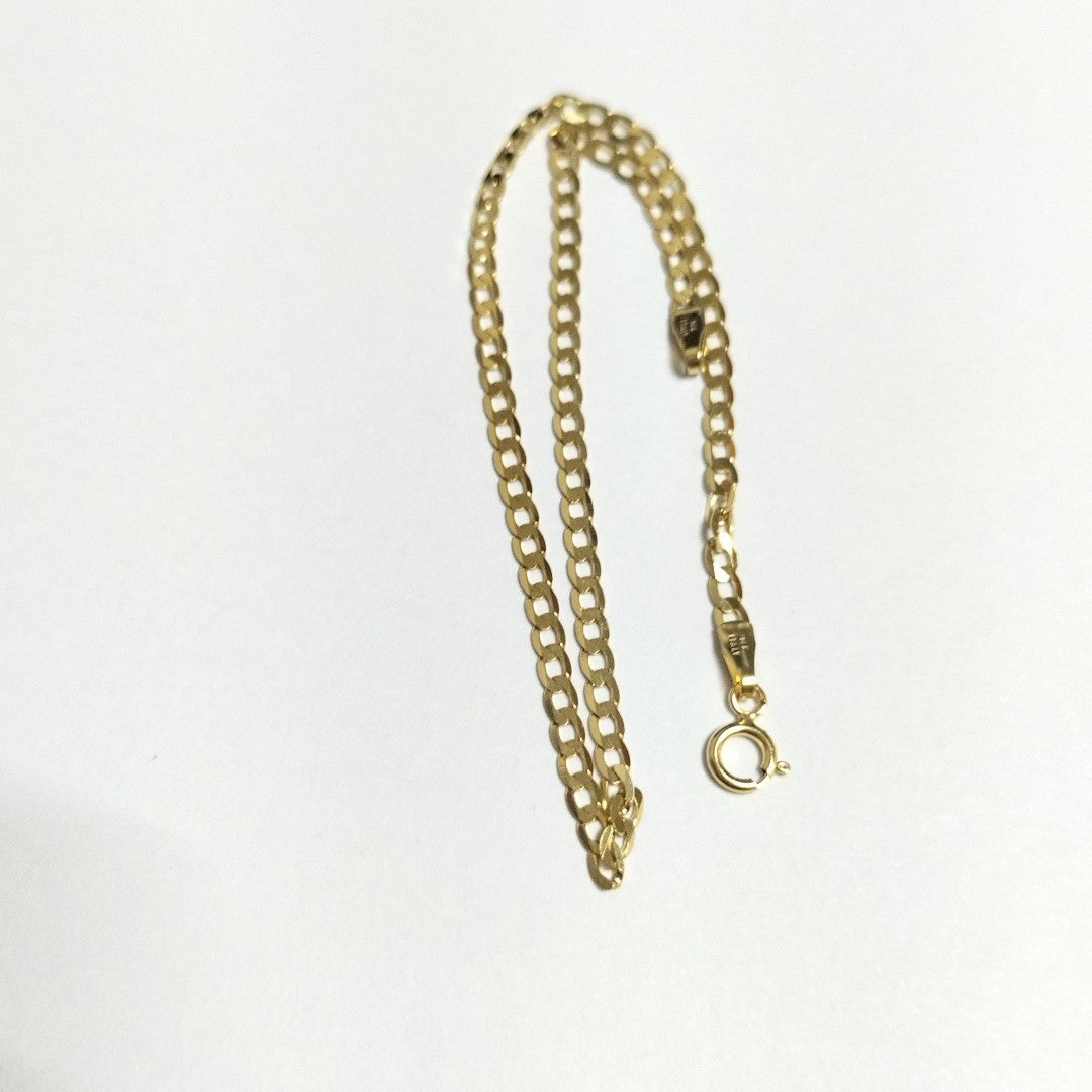 PULSERAS CABALLERO BARBADA AMARILLA ORO 14K 1.6 (NUEVO)