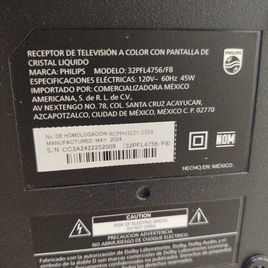 PANTALLA PHILIPS 32PFL4756/F8 (2024) 32" LED HD