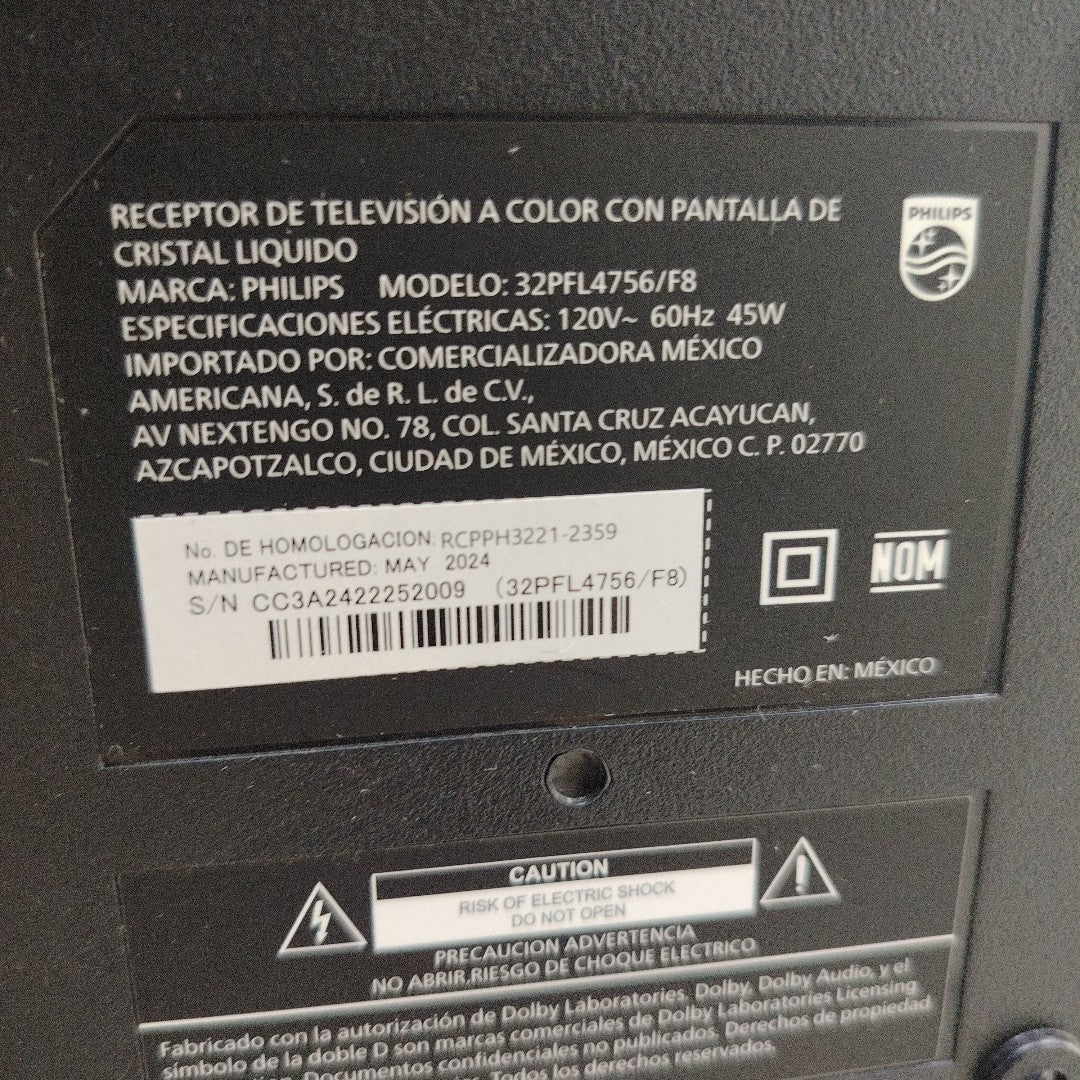 PANTALLA PHILIPS 32PFL4756/F8 (2024) 32" LED HD
