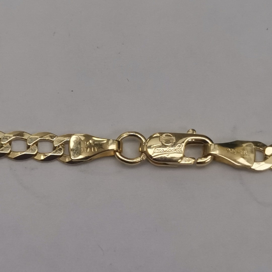 CADENAS BARBADA AMARILLA ORO 14K 7.7 (NUEVO)