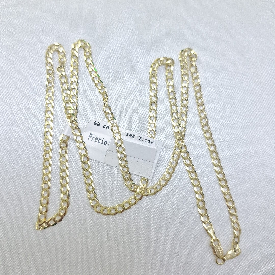 CADENAS BARBADA AMARILLA ORO 14K 7.1 (NUEVO)