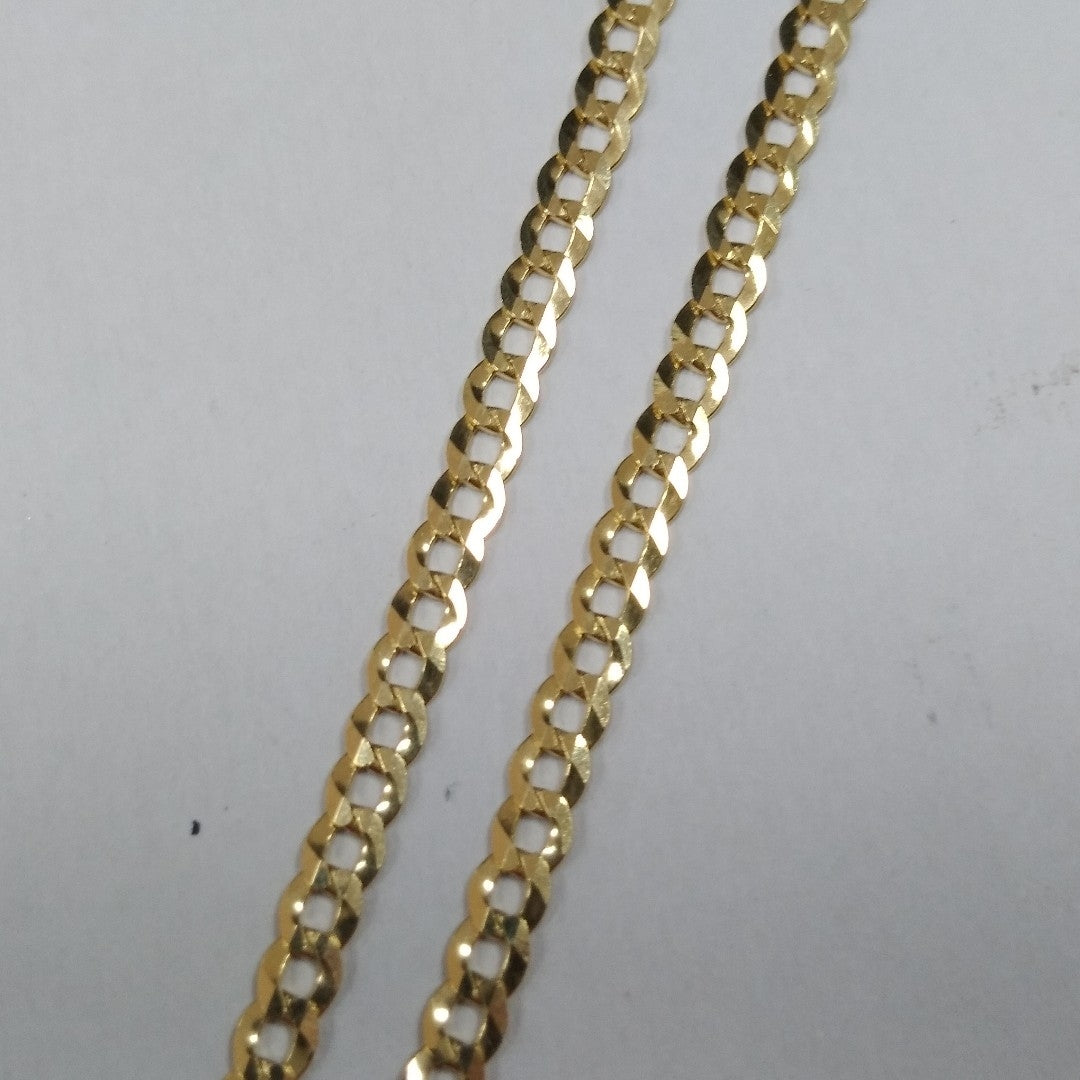 CADENAS BARBADA AMARILLA ORO 10K 5.7 (NUEVO)