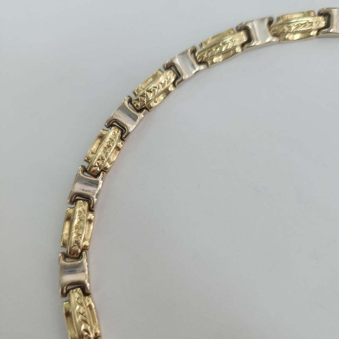 PULSERA. ORO COMBINADO. 14 K 10 GRMS (SEMINUEVO)
