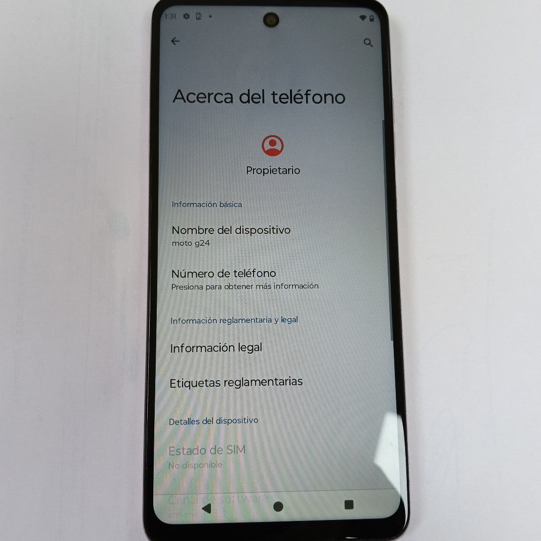 CELULAR MOTOROLA MOTO G24 XT2423-1 (2024) 256 GB 4 GB RAM (SEMINUEVO)