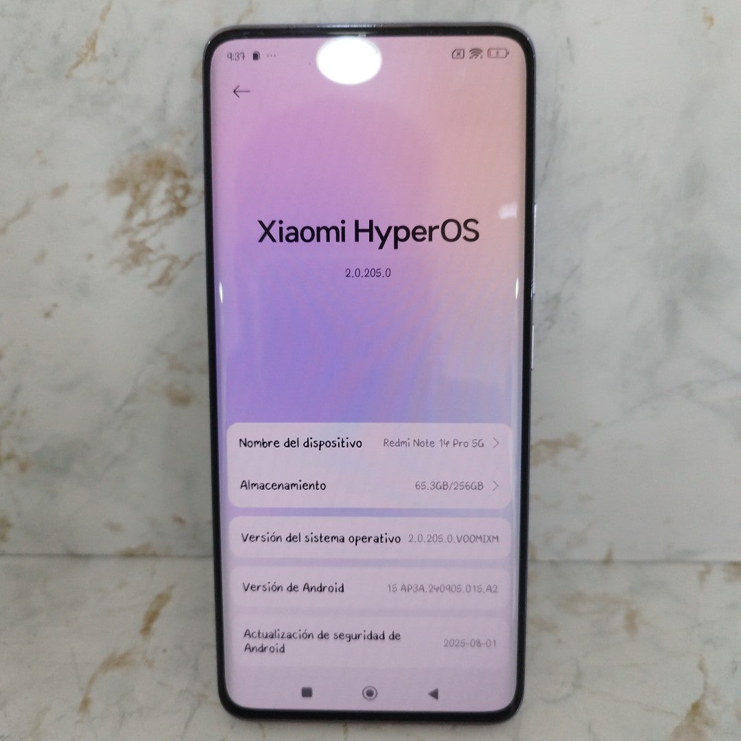 CELULAR XIAOMI REDMI NOTE 14 PRO 5G 24090RA29G (2025) 256 GB 8 GB RAM (SEMINUEVO)