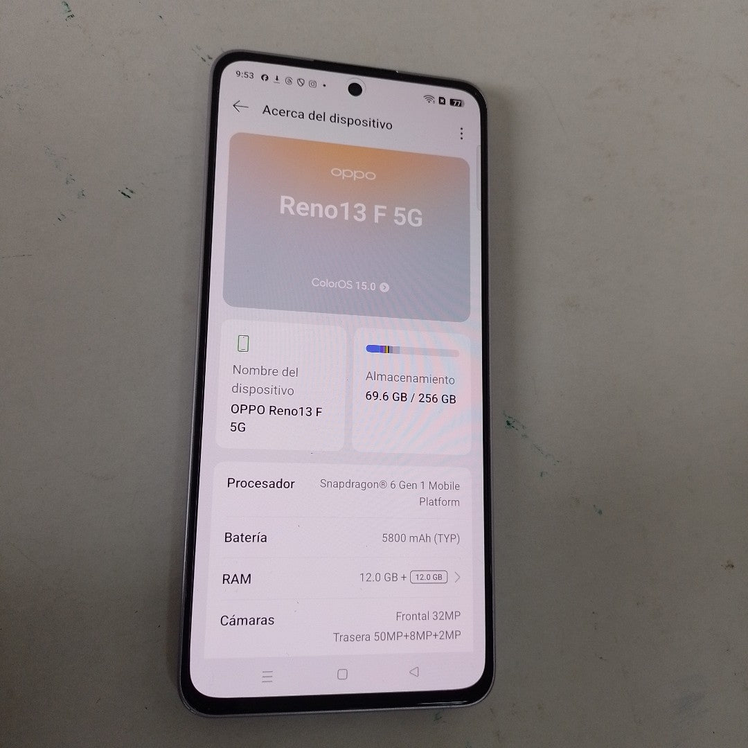 CELULAR OPPO  RENO 13F 5G CPH2699 (2025) 256 GB 12 GB RAM (SEMINUEVO)