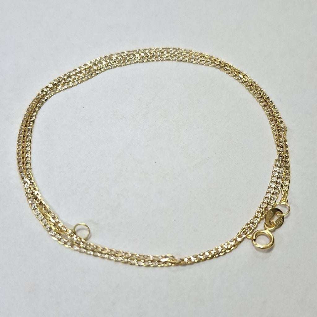 CADENAS BARBADA DIAMANTADA ORO 14K 2.1 (NUEVO)