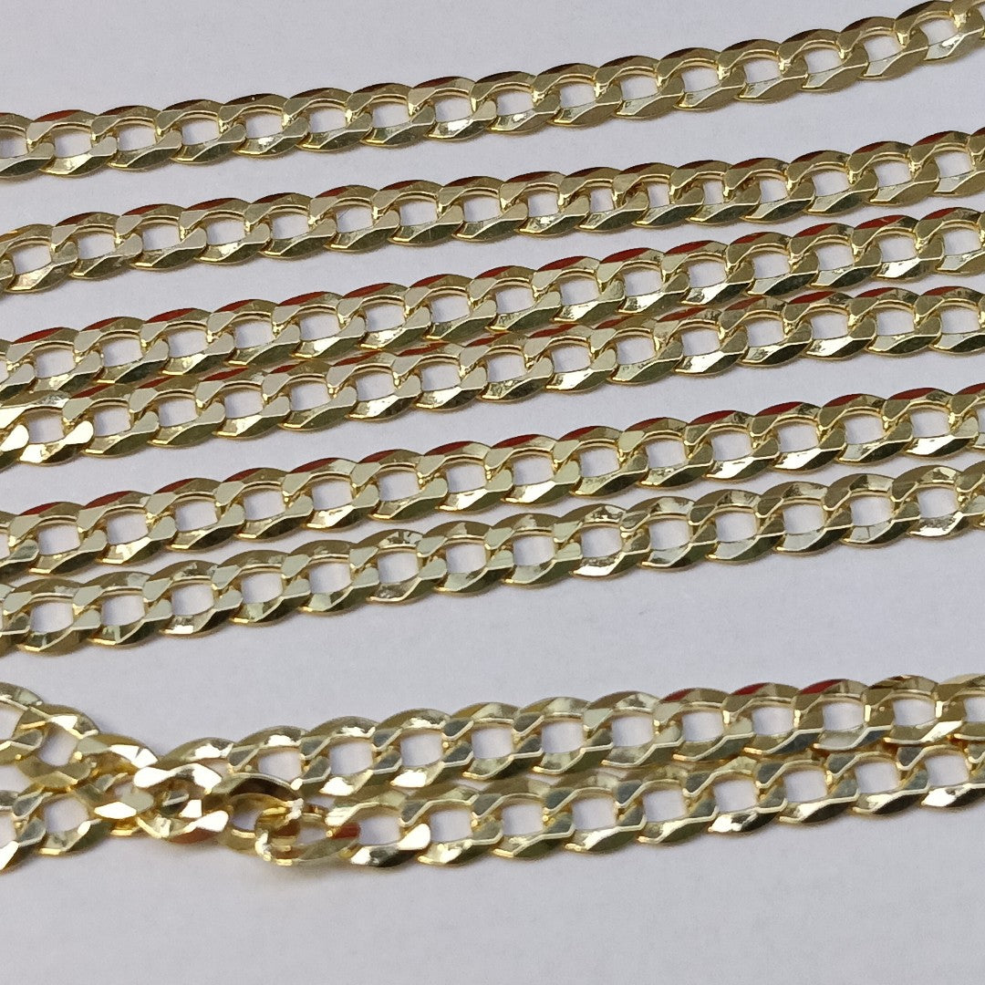 CADENAS BARBADA AMARILLA ORO 14K 7.2 (NUEVO)