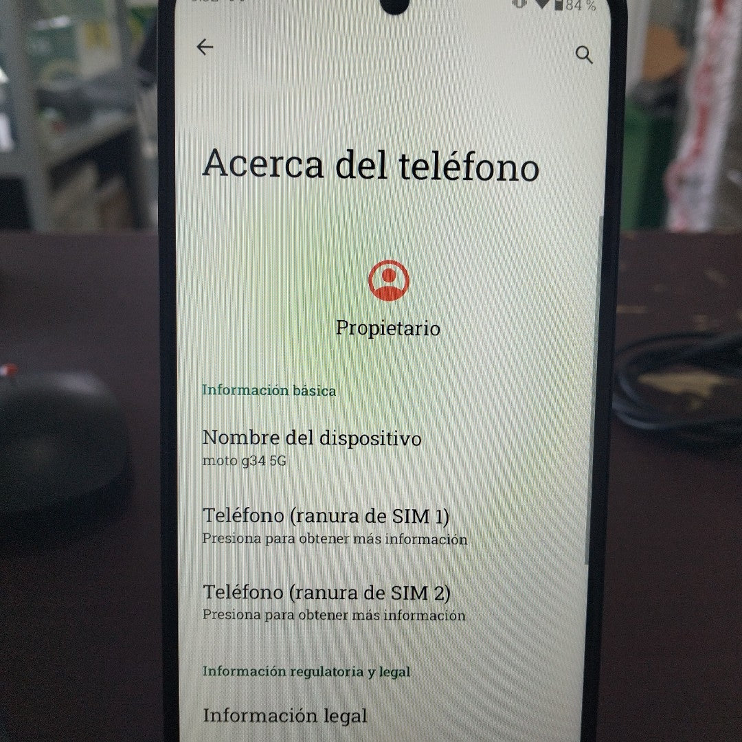CELULAR MOTOROLA MOTO G34 5G XT2363-4 (2023) 256 GB 8 GB RAM (SEMINUEVO)