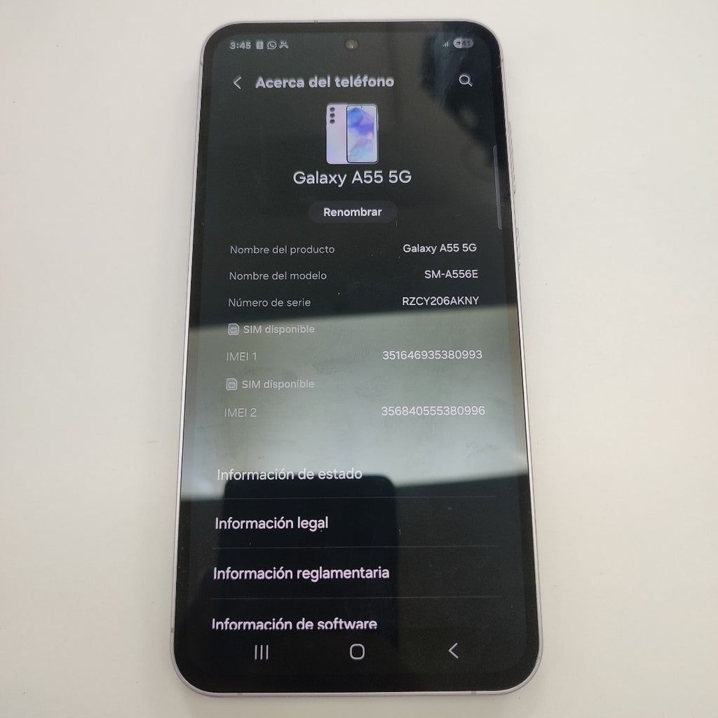CELULAR SAMSUNG GALAXY A55 5G SM-A556E (2024) 256 GB 8 GB RAM (SEMINUEVO)