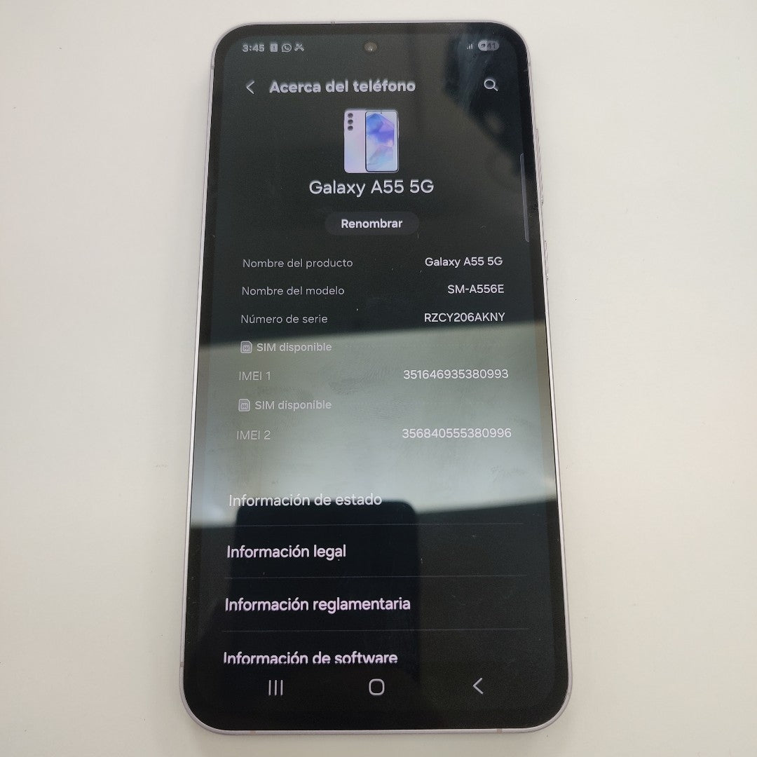 CELULAR SAMSUNG GALAXY A55 5G SM-A556E (2024) 256 GB 8 GB RAM (SEMINUEVO)