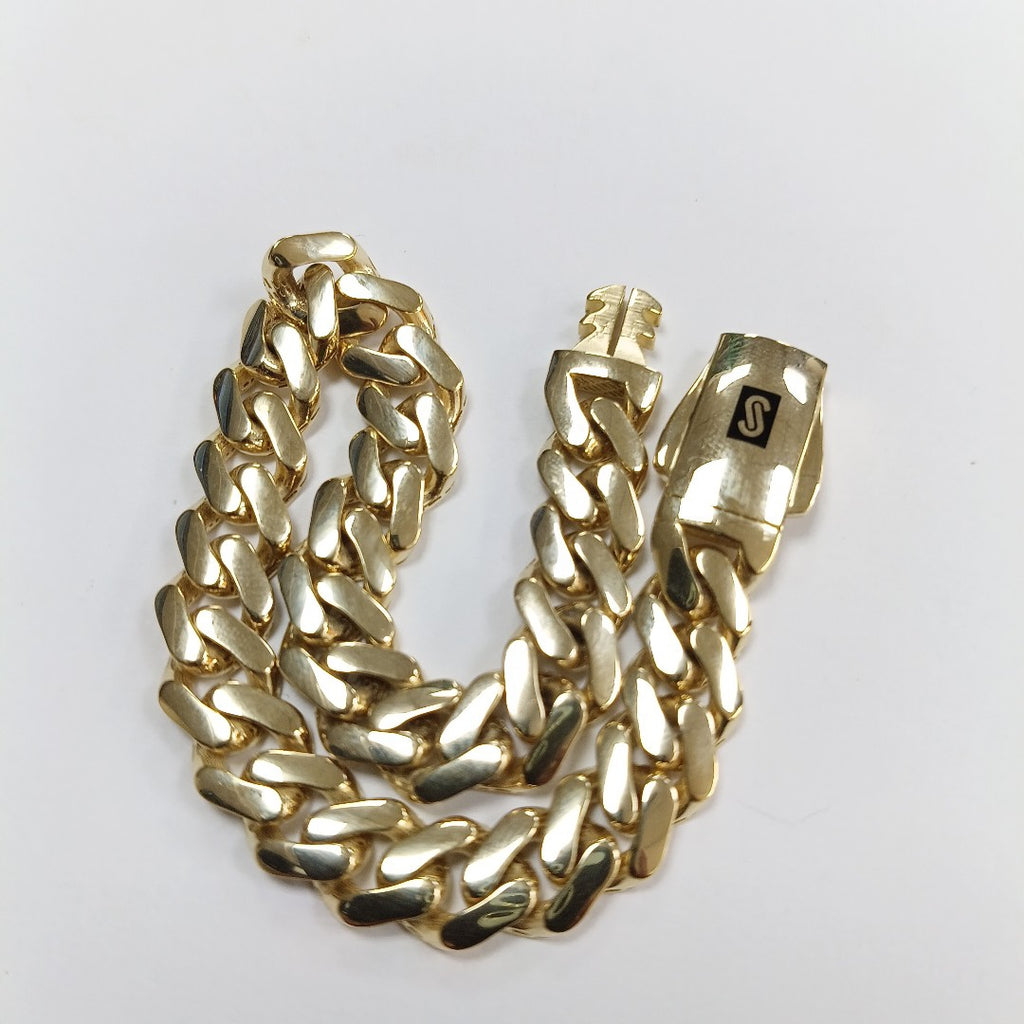 PULSERA CABALLERO MONACO ORO 14K 13.2 (NUEVO)