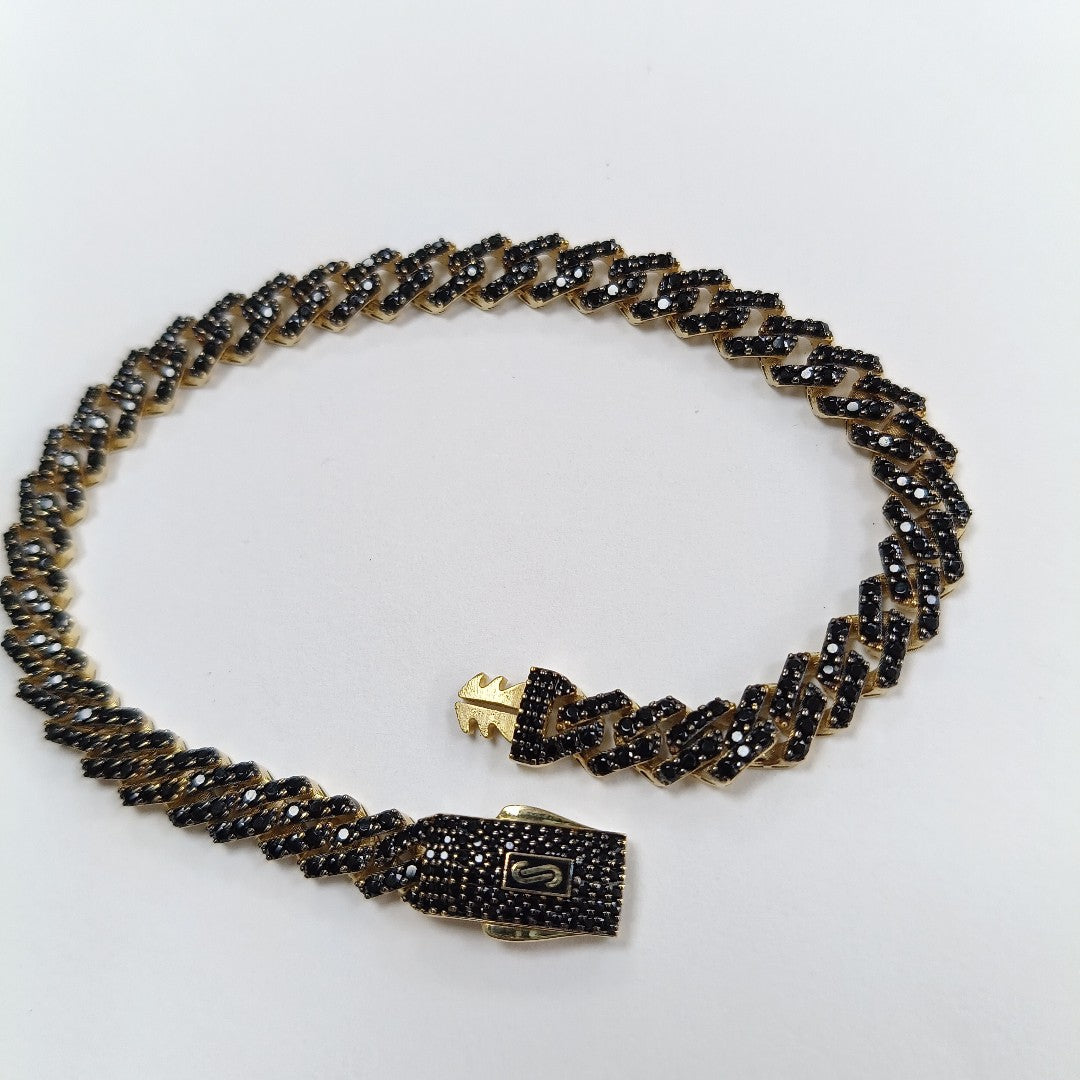 PULSERA CABALLERO MONACO ORO 14K 9.7 (NUEVO)