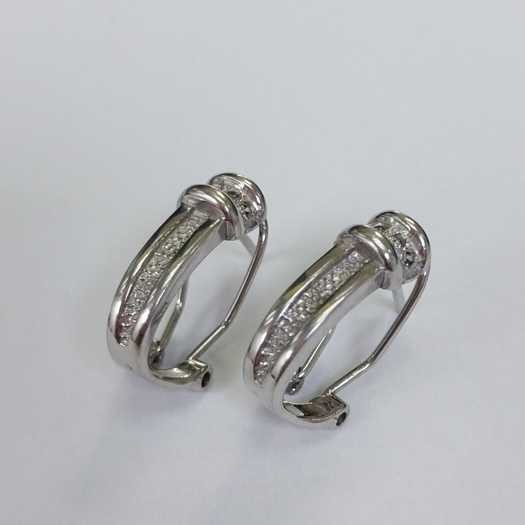 ARETES PAR. ORO, ORO BLANCO. 14 K 5 GRMS (SEMINUEVO)