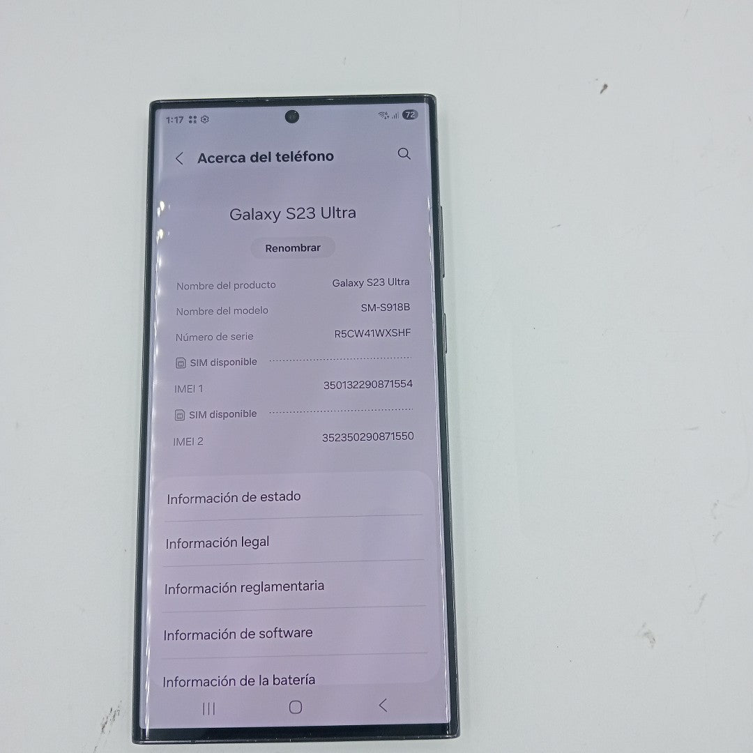 CELULAR SAMSUNG GALAXY S23 ULTRA SM-S918B 256 GB 8 GB RAM (SEMINUEVO)