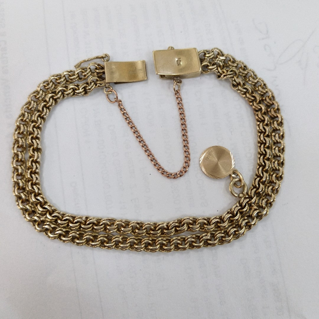 DIJE, PULSERA. ORO. 18 K 17.1 GRMS (SEMINUEVO)