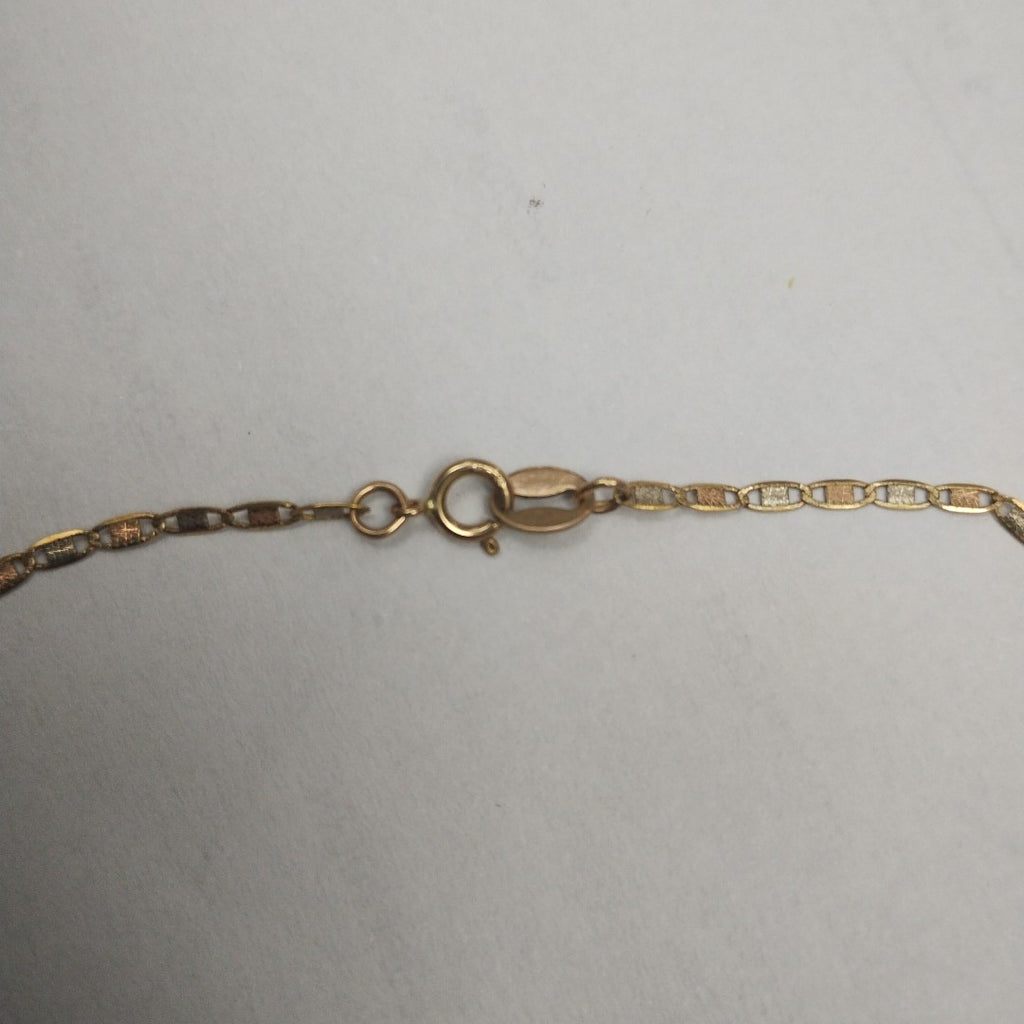 CADENA, DIJE. ORO COMBINADO. 10 K 2.1 GRMS (SEMINUEVO)