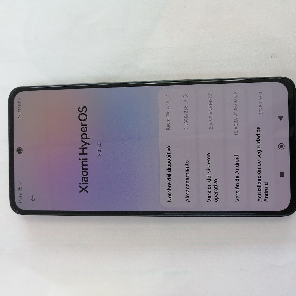 CELULAR XIAOMI REDMI NOTE 13 23129RA5FL (2024) 256 GB 8 GB RAM (SEMINUEVO)