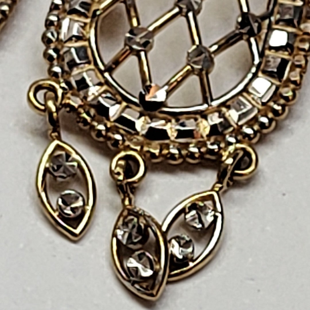 ARETES PAR ORO,RODIADO 14 K 4,40 GRMS (SEMINUEVO)