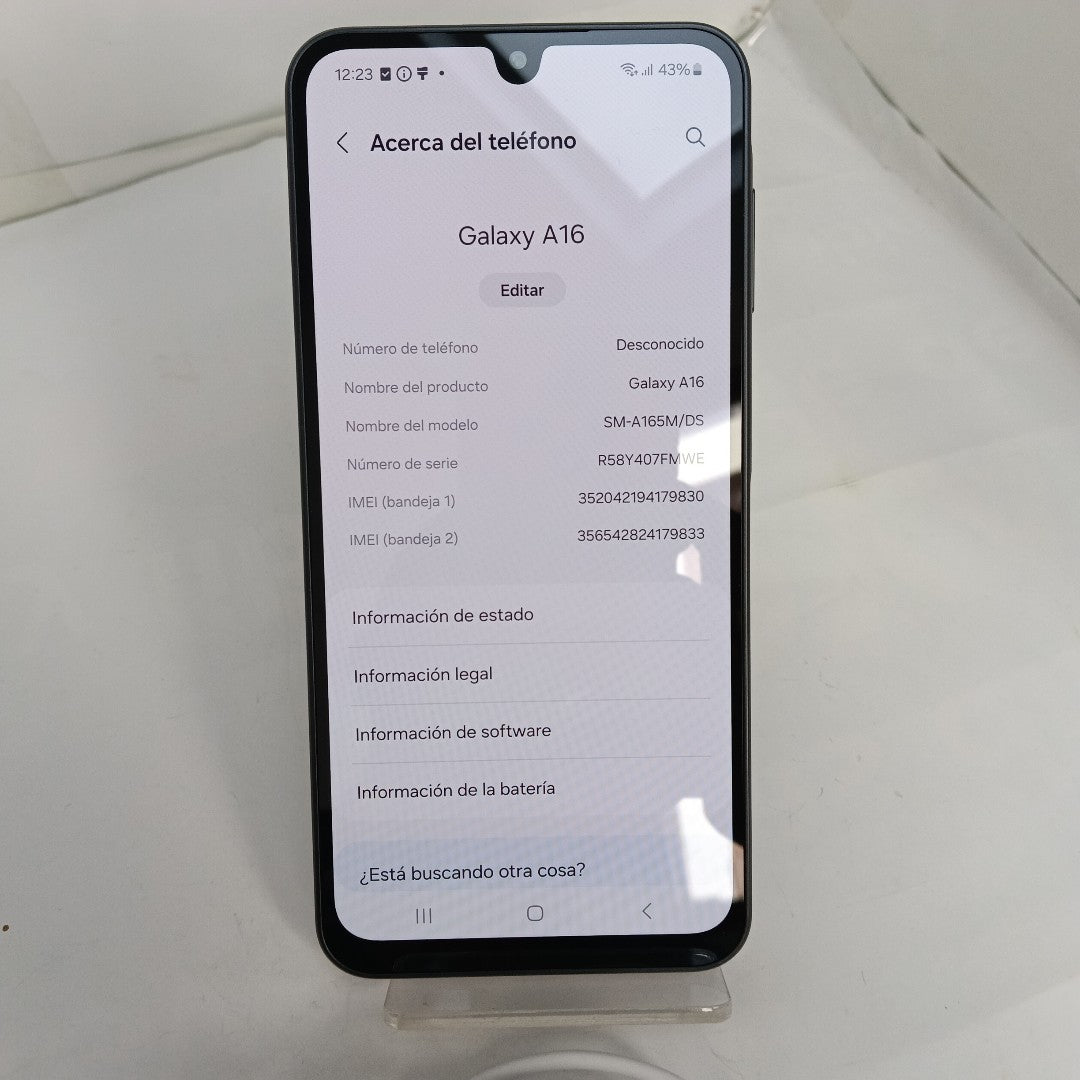 CELULAR SAMSUNG GALAXY A16 SM-A165M (2024) 128 GB 6 GB RAM (SEMINUEVO)
