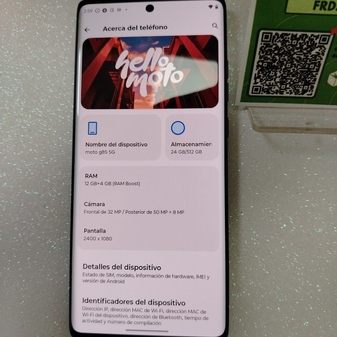 CELULAR MOTOROLA MOTO G85 5G XT2427-1 (2024) 512 GB 12 GB RAM (SEMINUEVO)