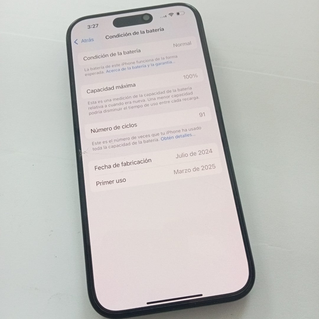CELULAR APPLE IPHONE 15 PRO A3101 128 GB 8 GB RAM (SEMINUEVO)
