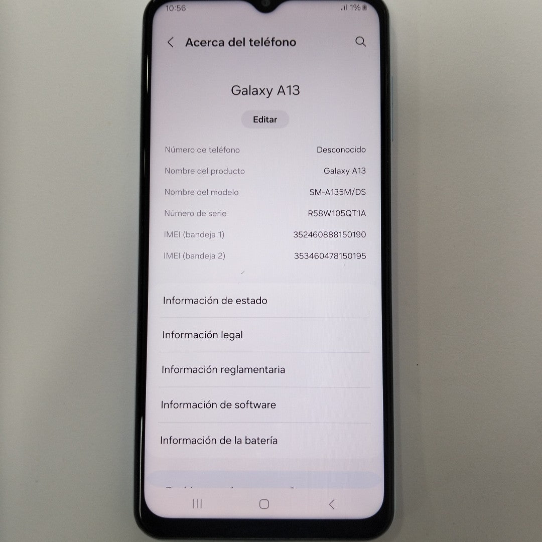 CELULAR SAMSUNG GALAXY A13 SM-A135M 128 GB 4 GB RAM (SEMINUEVO)