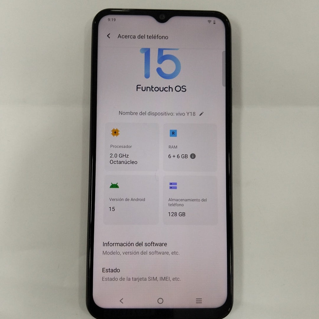 CELULAR VIVO Y18 V2333 128 GB 6 GB (SEMINUEVO)