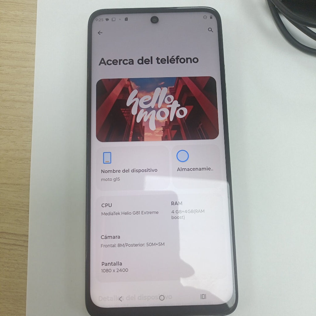 CELULAR MOTOROLA MOTO G15 XT2521-2 (2025) 256 GB 4 GB RAM (SEMINUEVO)