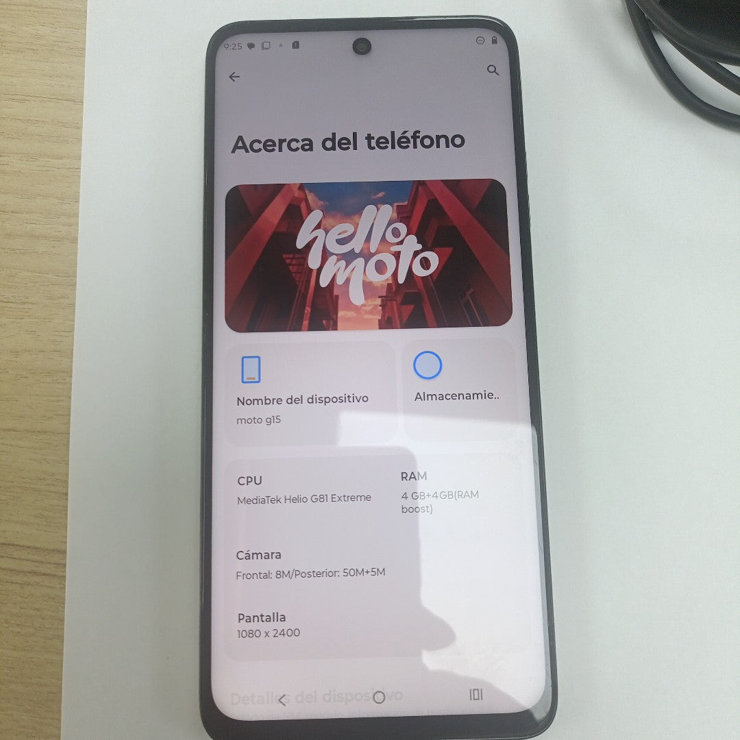 CELULAR MOTOROLA MOTO G15 XT2521-2 (2025) 256 GB 4 GB RAM (SEMINUEVO)