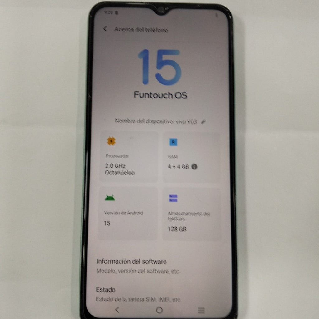 CELULAR VIVO Y03 V2332 (2024) 128 GB 4 GB RAM (SEMINUEVO)