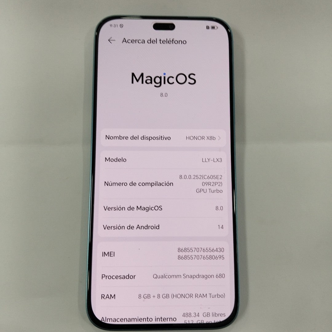 CELULAR HONOR X8B LLY-LX3 (2023) 512 GB 8 GB RAM (SEMINUEVO)