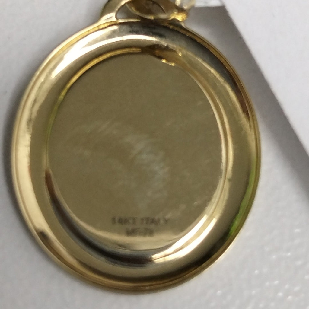 10431REL22100B221 FRD3 MEDALLA OVALADA CON BISEL DE SAN JUDAS TADEO O/A ORO 14K 1GRS (NUEVO)