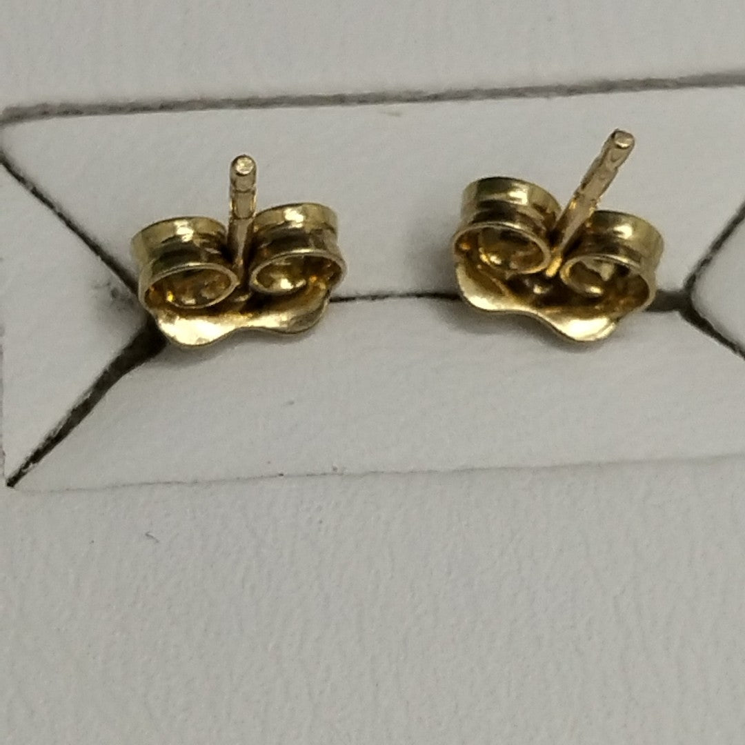 10221BRO00000A2581 FRD23 BROQUEL DE BARRA CON CIRCONIAS ORO 10K 1GRS (NUEVO)