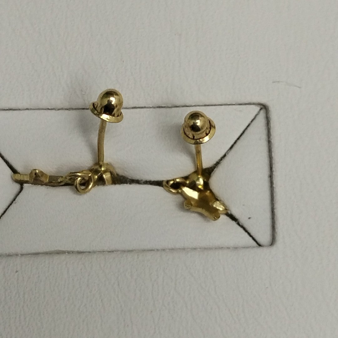 BROQUELES ORO 14K 1 GRS (NUEVO)