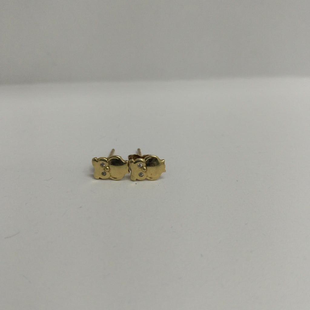 10029BRO00000B1396 FRD11 BROQUEL DE BUHO PULIDO ORO 14K 1.3GRS (NUEVO)