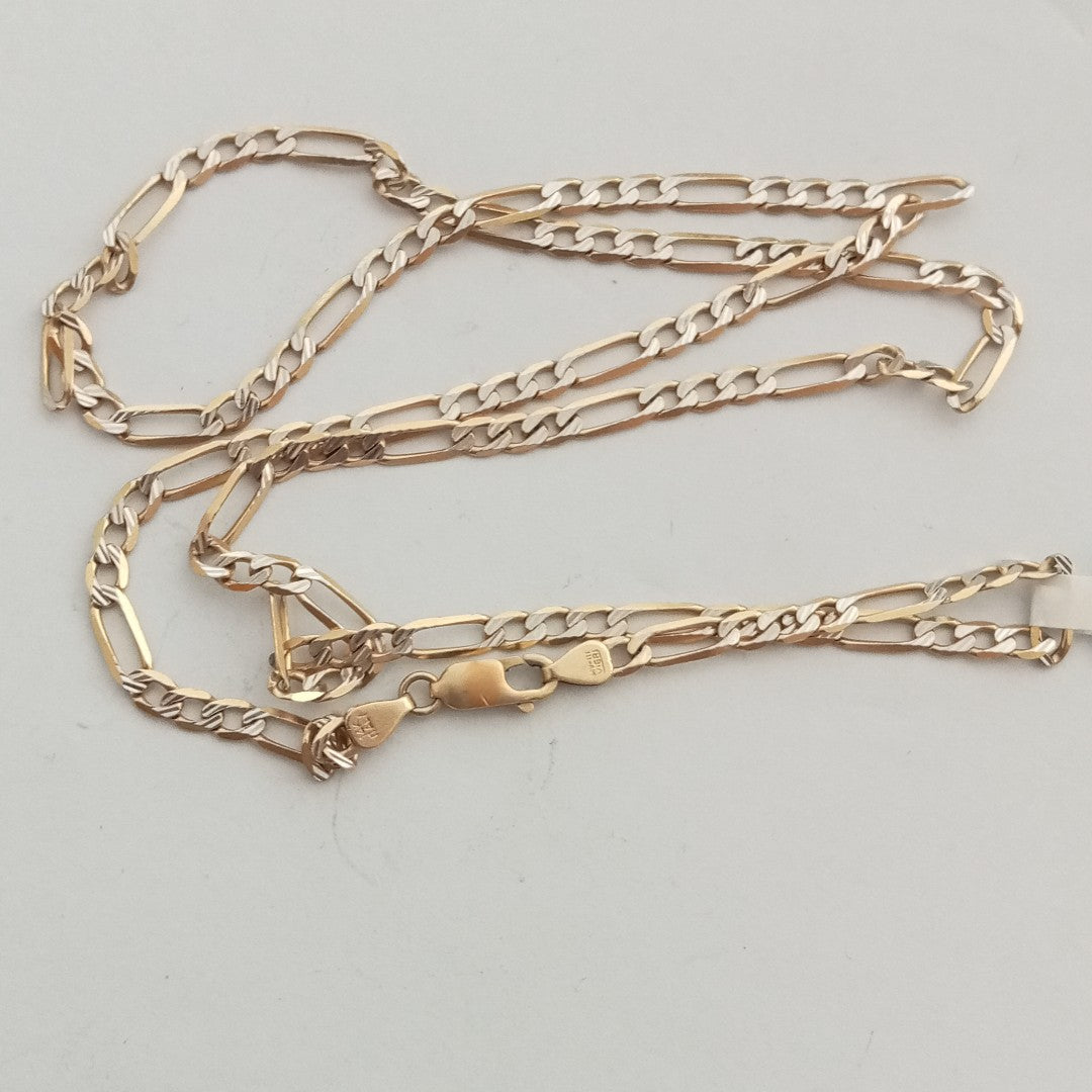 CADENA. ORO, ORO COMBINADO. 14 K 10.6 GRMS (SEMINUEVO)
