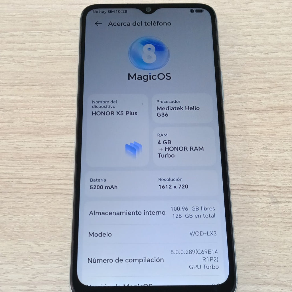 CELULAR HONOR X5 PLUS WOD-LX3 (2023) 128 GB 4 GB RAM (SEMINUEVO)