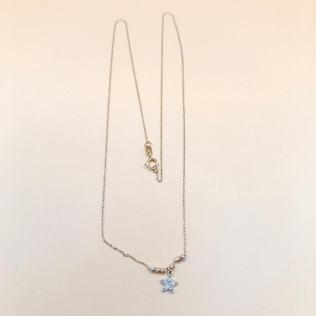 GARGANTILLA. ORO COMBINADO. 14 K 1 GRMS (SEMINUEVO)