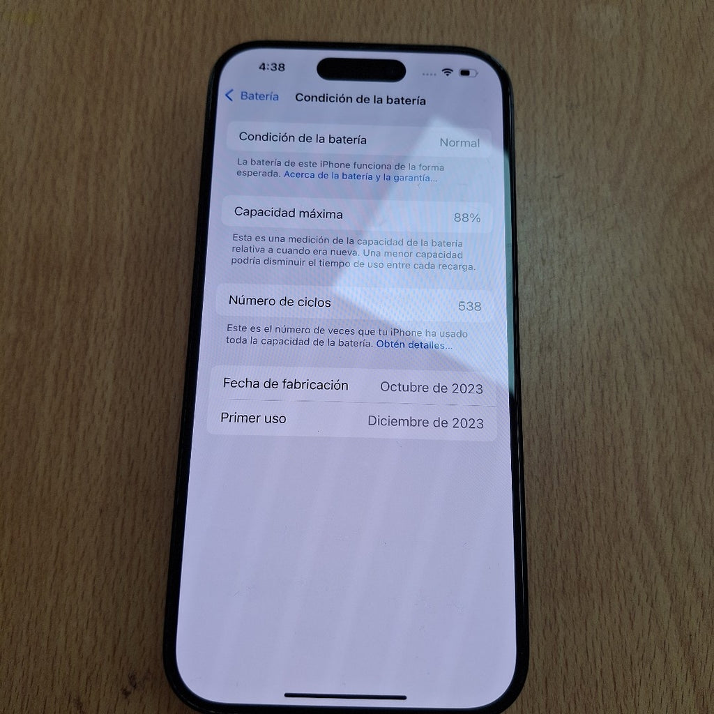 CELULAR APPLE IPHONE 15 PRO A3101 128 GB 8 GB RAM (SEMINUEVO)