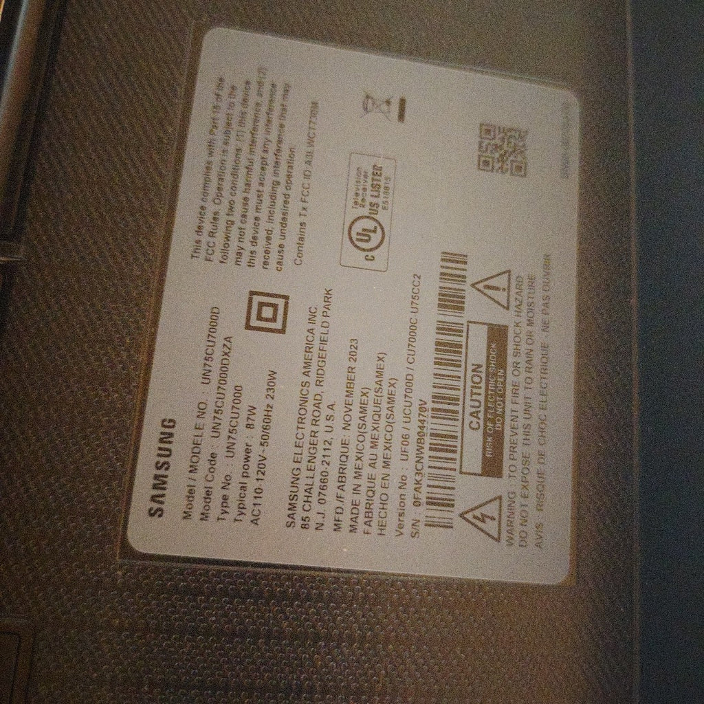 PANTALLA SAMSUNG UN75CU7000D (2023) 75" LED 4K (SEMINUEVO)