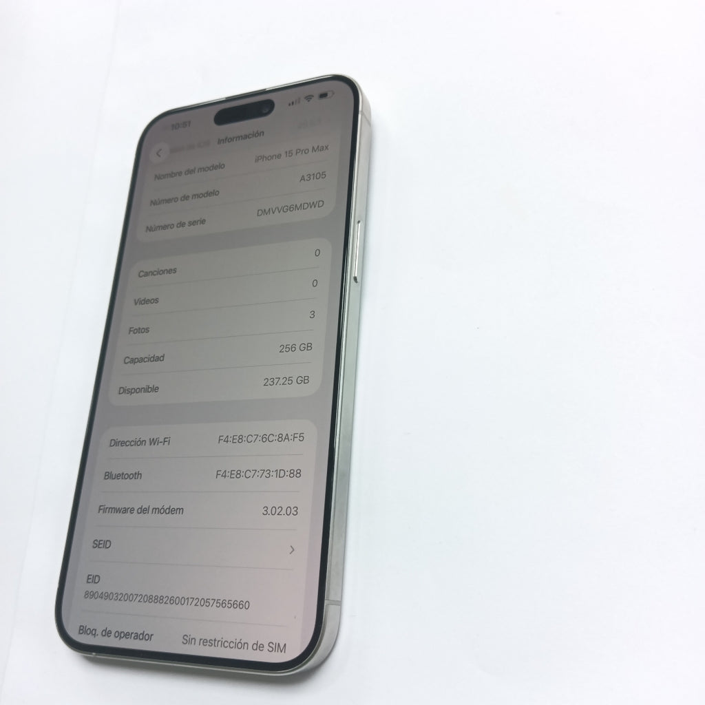 CELULAR APPLE IPHONE 15 PRO MAX A3105 (2023) 256 GB 8 GB RAM (SEMINUEVO)