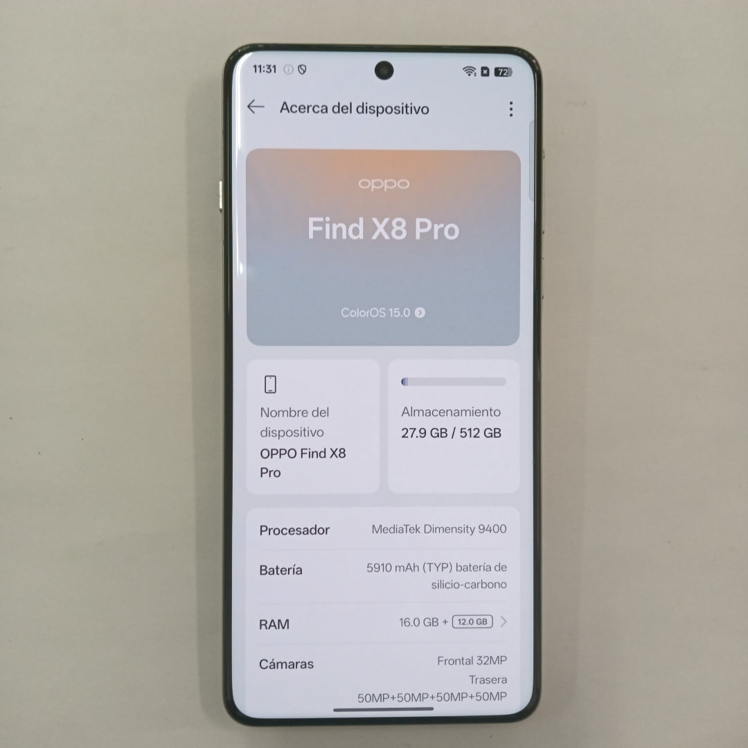 CELULAR OPPO  FIND X8 PRO CPH2659 512 GB 16 GB RAM (SEMINUEVO)
