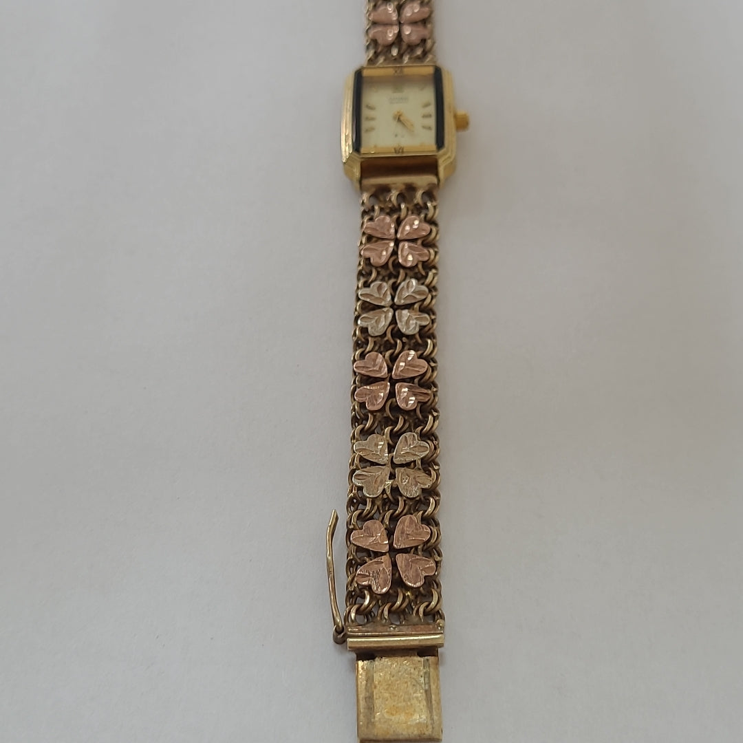 RELOJ CAJA ACERO PULSO ORO. ORO, ORO COMBINADO. 8 K 27.3 GRMS (SEMINUEVO)