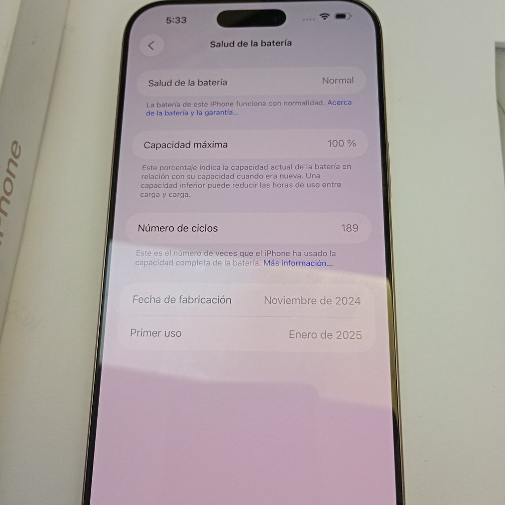 CELULAR APPLE IPHONE 16 PRO MAX A3295 (2024) 256 GB 8 GB RAM (SEMINUEVO)