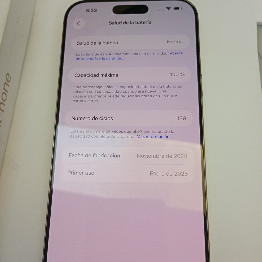 CELULAR APPLE IPHONE 16 PRO MAX A3295 (2024) 256 GB 8 GB RAM (SEMINUEVO)