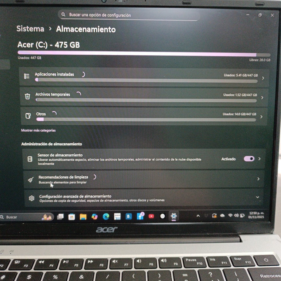 LAPTOP ACER ASPIRE LITE 14 AL14-31P-353Y (2023) 512 GB SSD 8 GB RAM