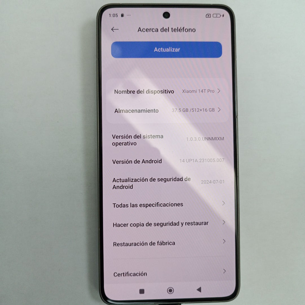 CELULAR XIAOMI 14T PRO 2407FPN8EG (2024) 512 GB 12 GB RAM (SEMINUEVO)