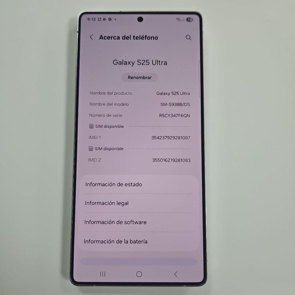 CELULAR SAMSUNG GALAXY S25 ULTRA SM-S938B (2025) 512 GB 12 GB RAM (SEMINUEVO)